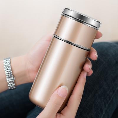 茶水分離杯便攜男士辦公泡茶水杯雙層玻璃杯創(chuàng)意商務(wù)禮品杯子定制